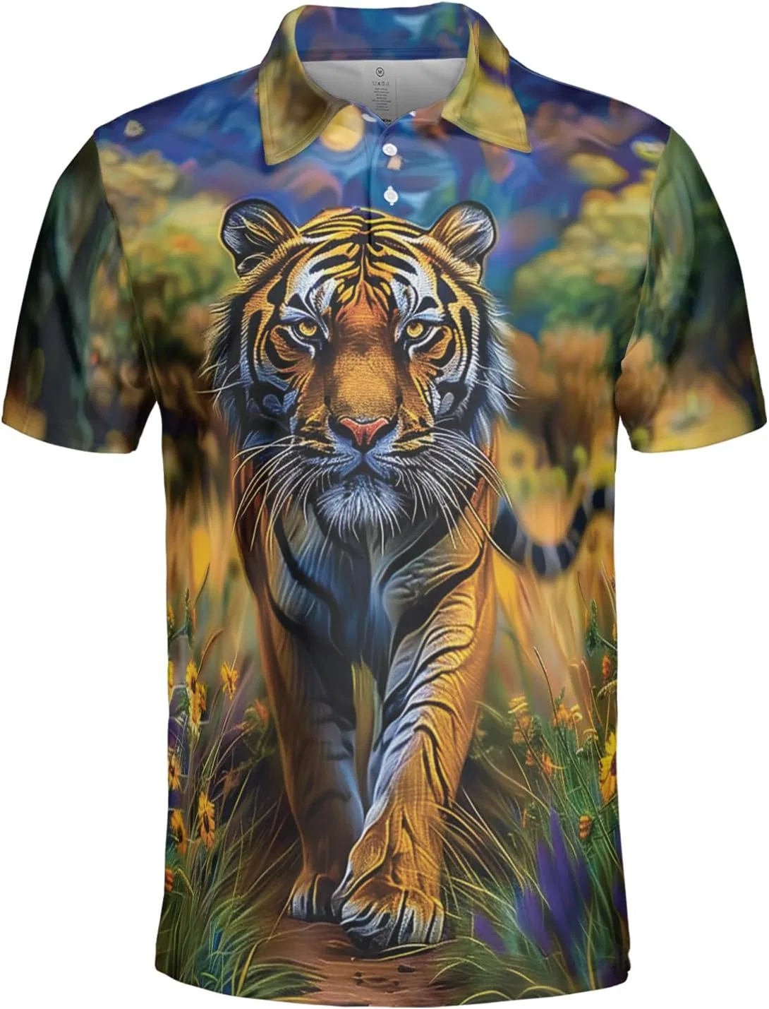 Футболка поло с тигровым принтом, серия 05, Tiger, цвет Tiger_24
