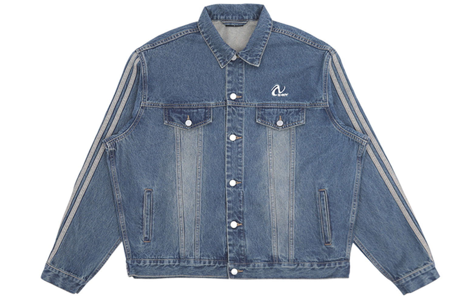 

Nerdy Джинсовая куртка унисекс синяя