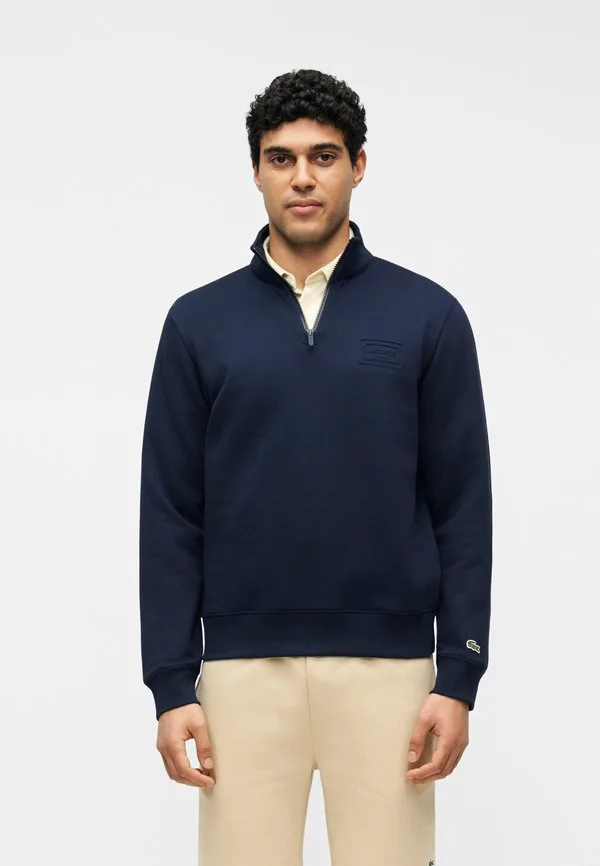 Толстовка Lacoste, мужская, однотонная, темно-синий