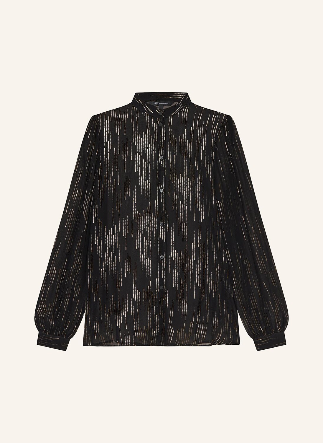 

Блузка из блестящей пряжи Armani Exchange, черный