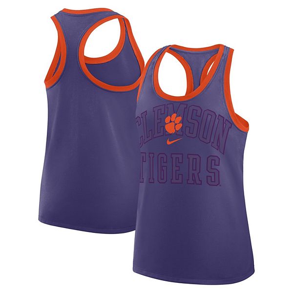 

Женский фиолетовый топ Clemson Tigers Primetime Tri-Blend Racerback Nike