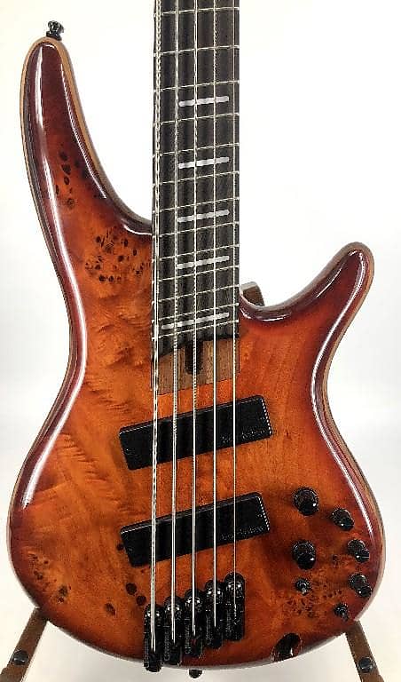 

Басс гитара Ibanez Bass Workshop Multi Scale SRMS805BTT-STK 5-String Brown Topaz Burst sn: 20121291