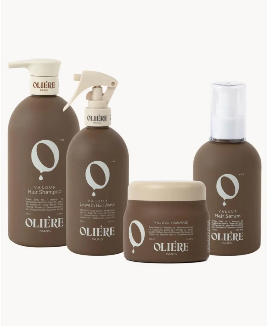 Oliere Paris Набор для ухода за волосами Valour Smoothing Repairing Shine-Enhancing Hair Care Set
