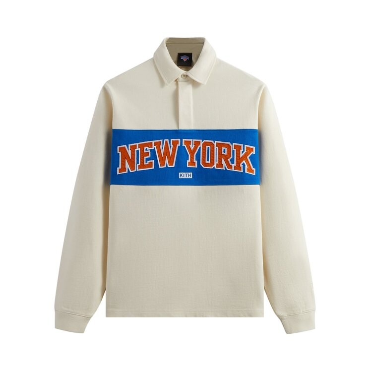

Рубашка Kith For The New York Knicks Long-Sleeve Rugby 'Silk', кремовый