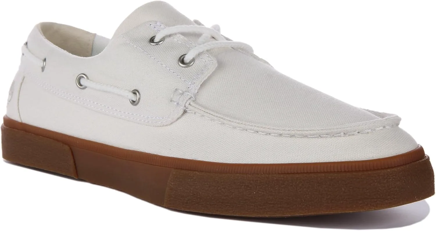 Ботинки Timberland Mens Union Wharf 2.0 Ek+ 2 Eye Boat Shoe, белый — фото 3