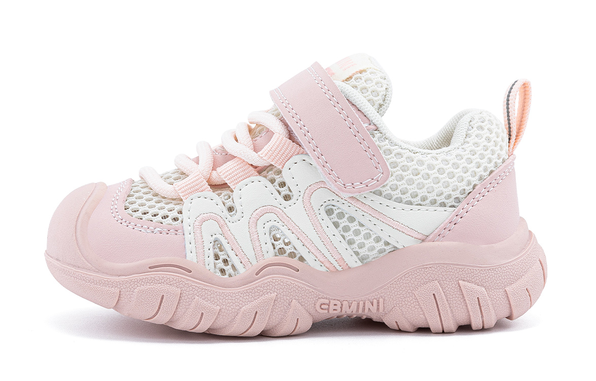 

Нескользящие, амортизирующие, износостойкие, дышащие, низкие детские туфли для младенцев и малышей EBMINI, бежевый/розовый