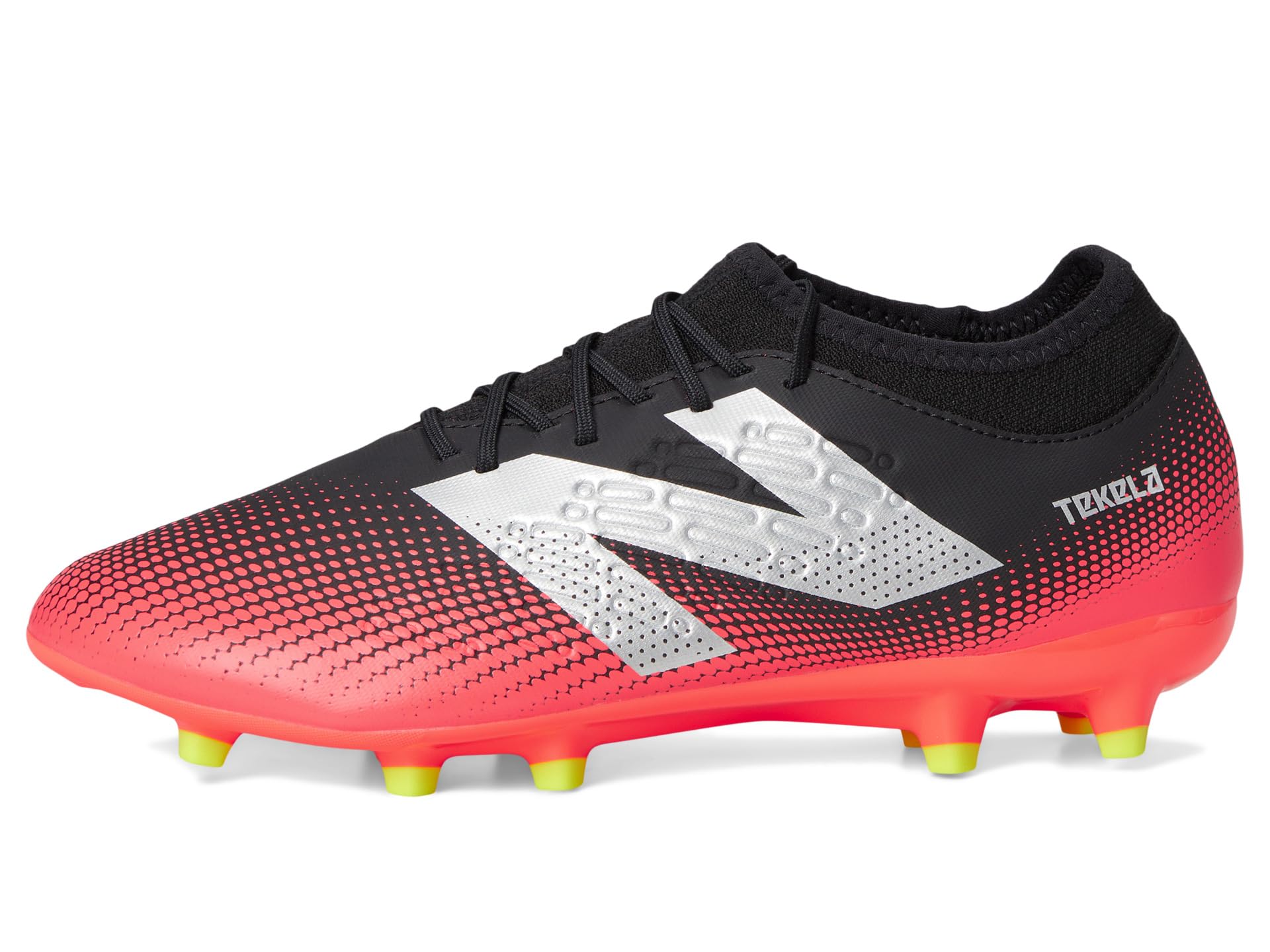 Кроссовки Unisex New Balance Tekela Magique FG V4+ Soccer Cleats, цвет Black/Energy Red/Hi-Lite — фото 4