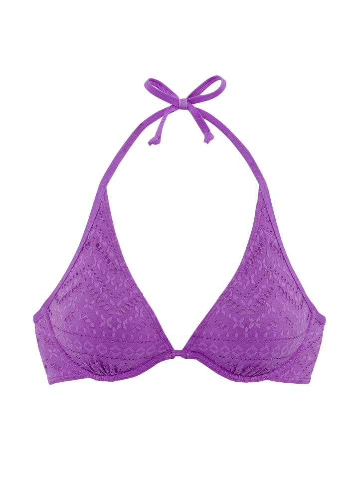 

LASCANA Бикини-топ на косточках фиолетового цвета