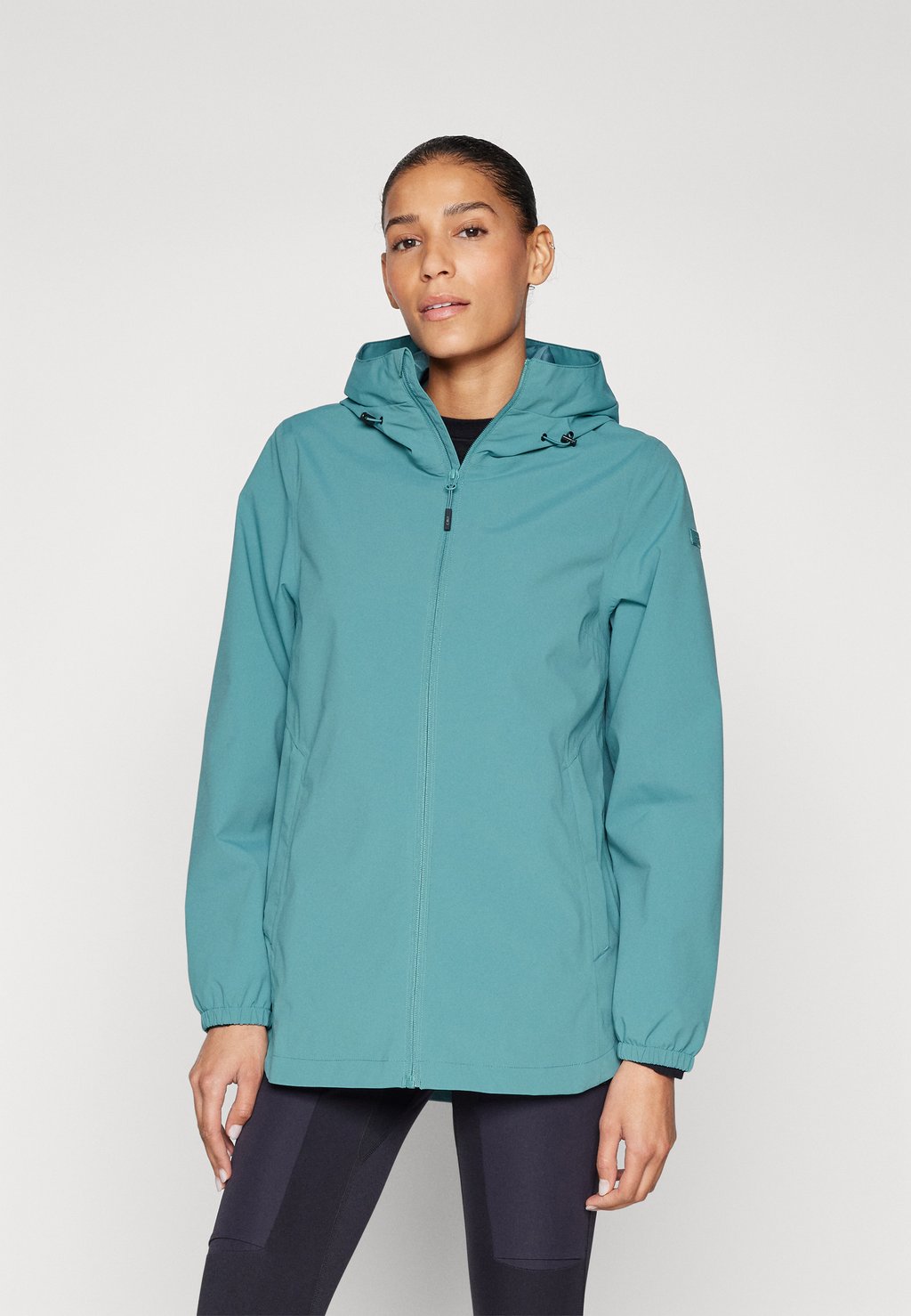 

Куртка из хардшелла WOMAN JACKET FIX HOOD CMP, сине-зеленый