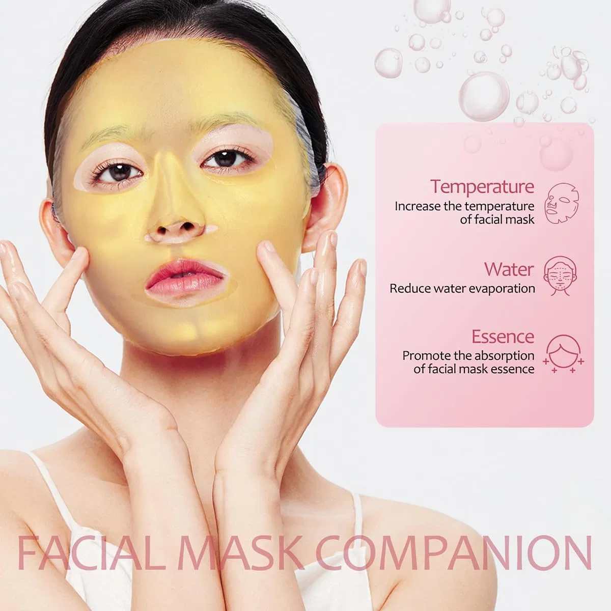 Силиконовая маска для лица 3 шт Yuchurey 26×18 см — фото 4