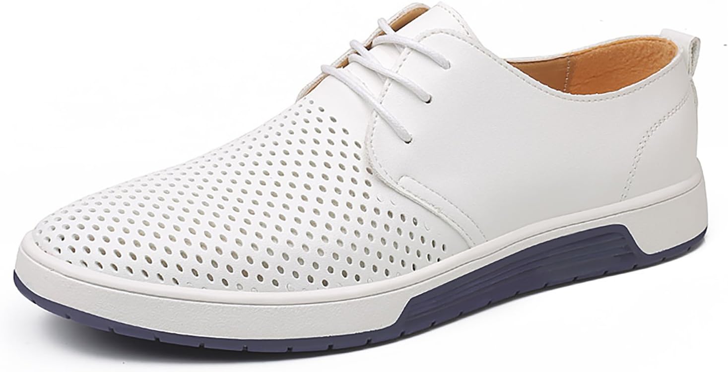 

Мужские повседневные оксфорды, дышащие плоские модные кроссовки Zzhap, белый