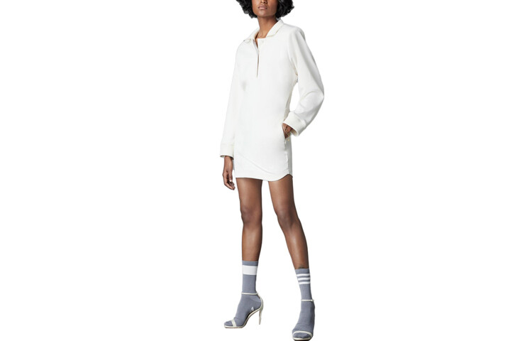 

Женское платье с длинными рукавами Adidas Originals, цвет Chalk White