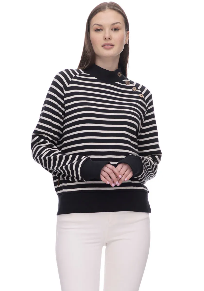 

Свитер в стиле рэгвир "MAJJORKA", воротник-шалька Ragwear, черный