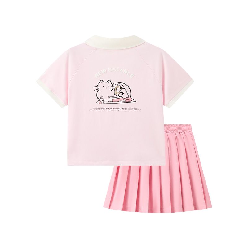 New Balance Детский комплект с юбкой для детей 3-7 лет light pink — фото 3