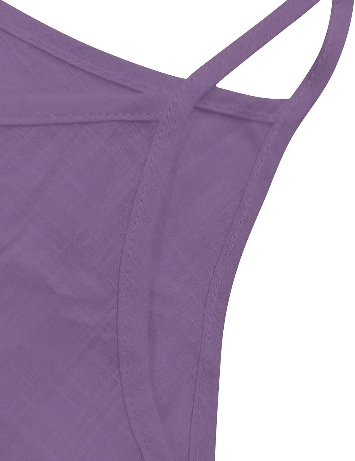 Топ-майка для женщин, льняная, свободная, дышащая, без рукавов, Purple — фото 4