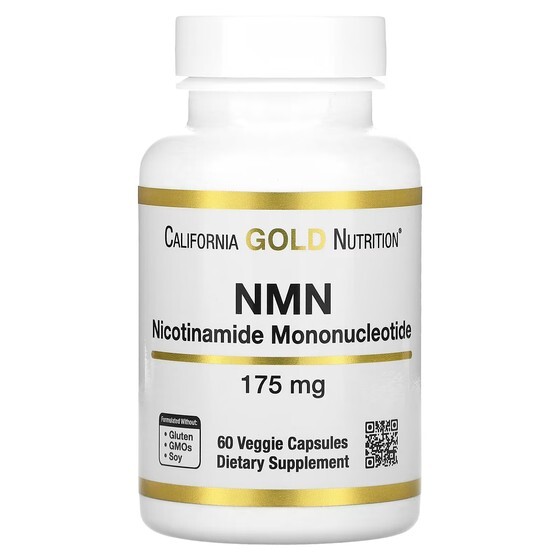 

Биологически активная добавка California Gold Nutrition, NMN, 175 мг, 60 растительных капсул