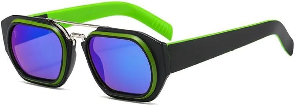 

MUTYNE Персонализированные солнцезащитные очки в стиле стимпанк для мужчин и женщин, роскошные очки в стиле хип-хоп, квадратные, винтажные, панк, женские, Green