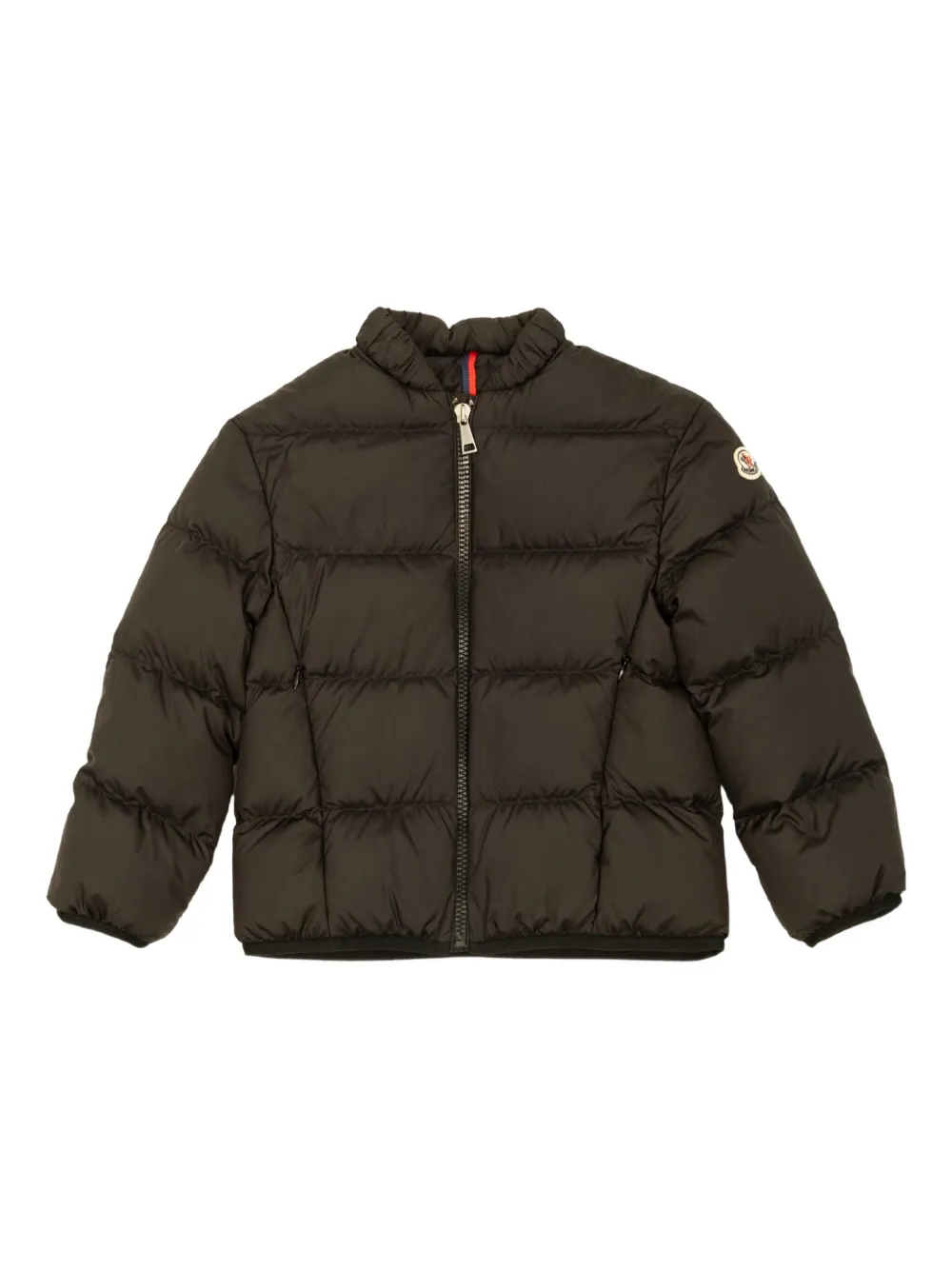 

Стеганая куртка с нашивкой-логотипом Moncler Enfant, черный