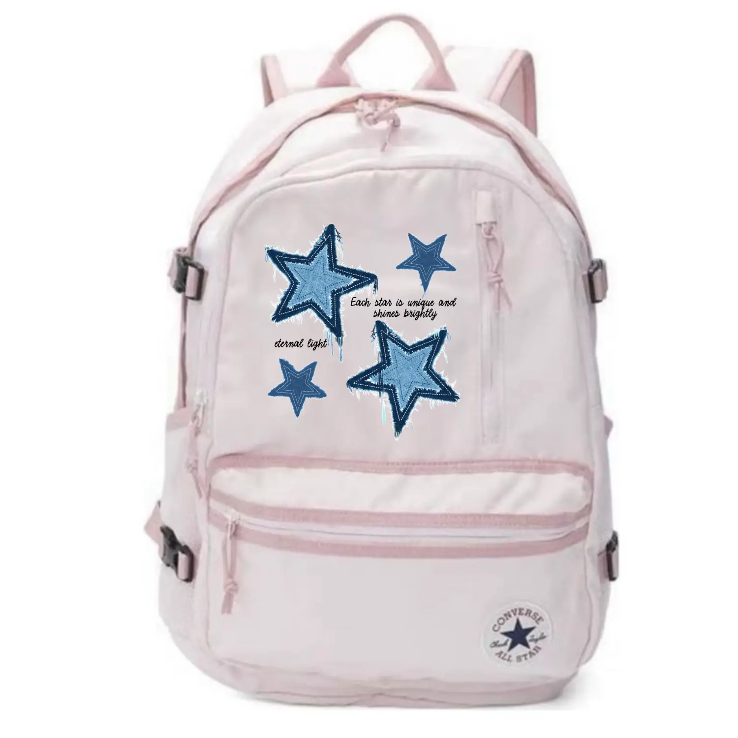 

Converse Полиэстеровый рюкзак унисекс розовый, Denim Print