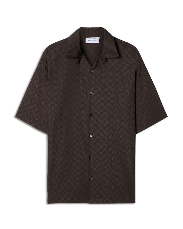 

Рубашка для боулинга Damier Regular Fit Jacquard Off-White, серый
