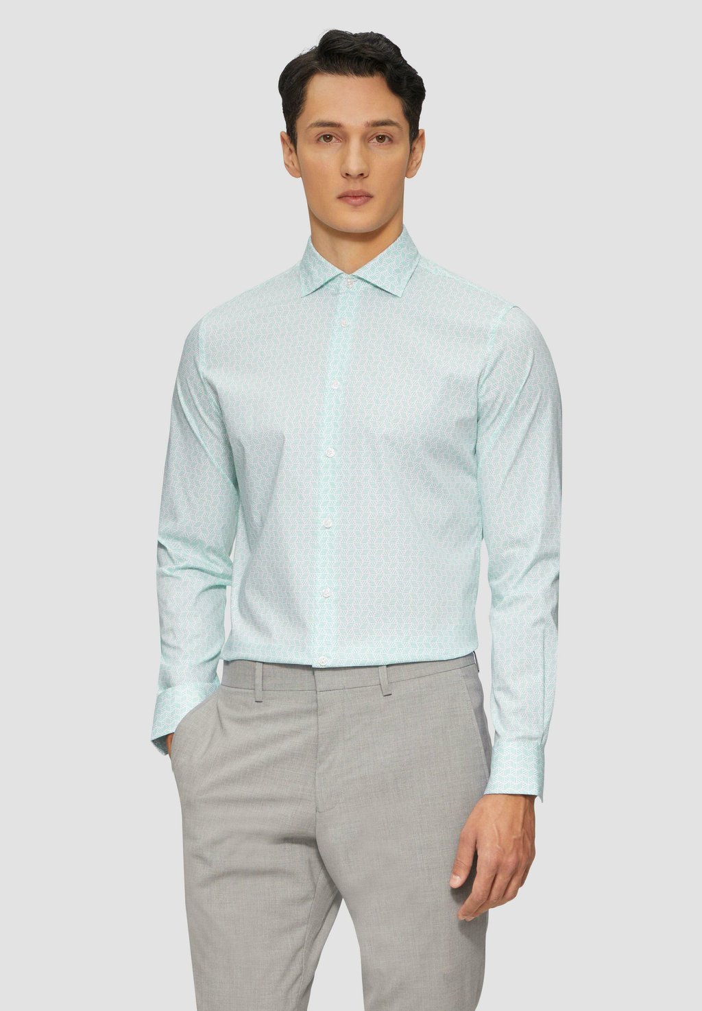 

Рубашка IM TAILORED FIT s.Oliver BLACK LABEL, бирюзовый