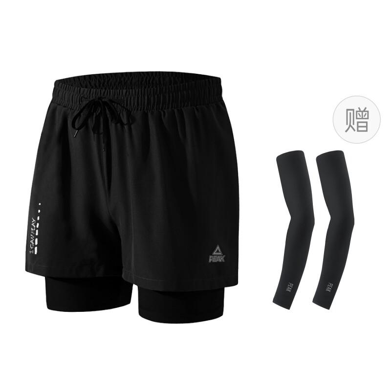 

PEAK Мужские спортивные шорты, 1 пара черных + черных солнцезащитных чехлов