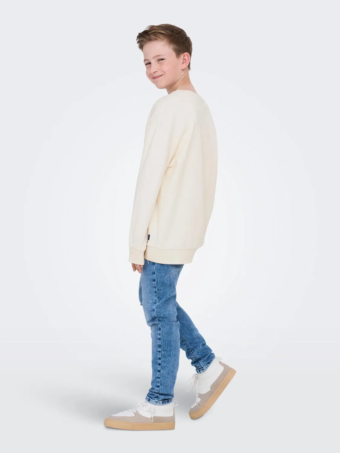 Свитшот хлопковый ONLY & SONS Junior, тофу — фото 4