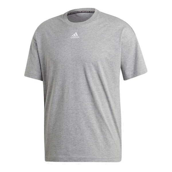 

Футболка logo printing stripe causual ventilate male grey Adidas, серый
