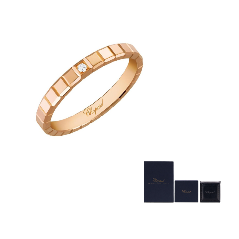 

Chopard Кольцо из желтого золота 18 карат с чистыми бриллиантами Ice Cube