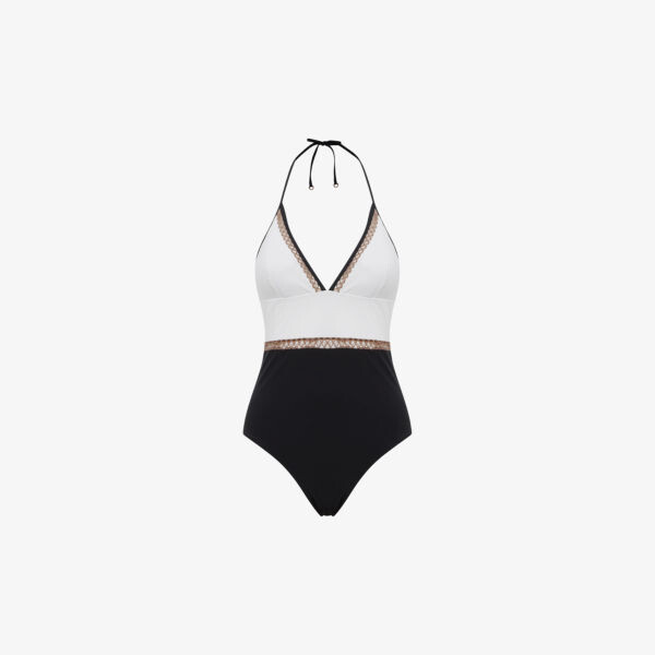 

Купальник ray в стиле колор-блок из эластичного джерси Reiss, белый