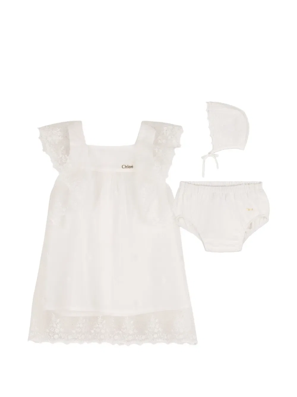 Кружевной комплект для новорожденного Chloe Kids, белый