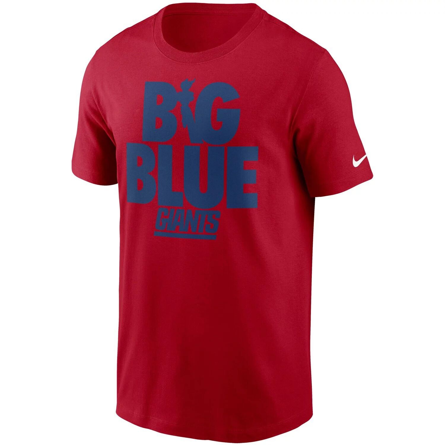 Мужская красная большая синяя футболка New York Giants Hometown Collection Nike — фото 2