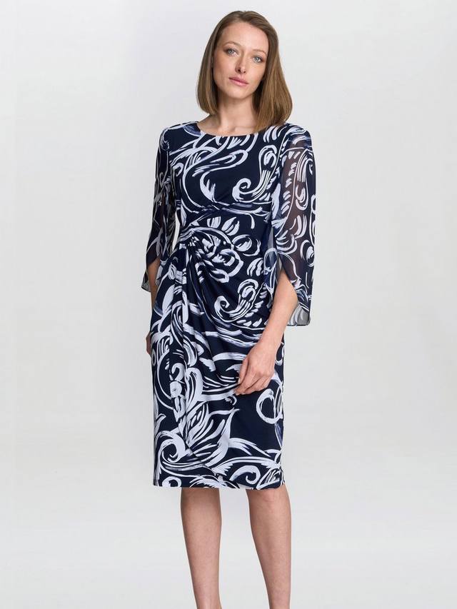 

Платье-футляр Iga Abstract Gina Bacconi, Navy/White