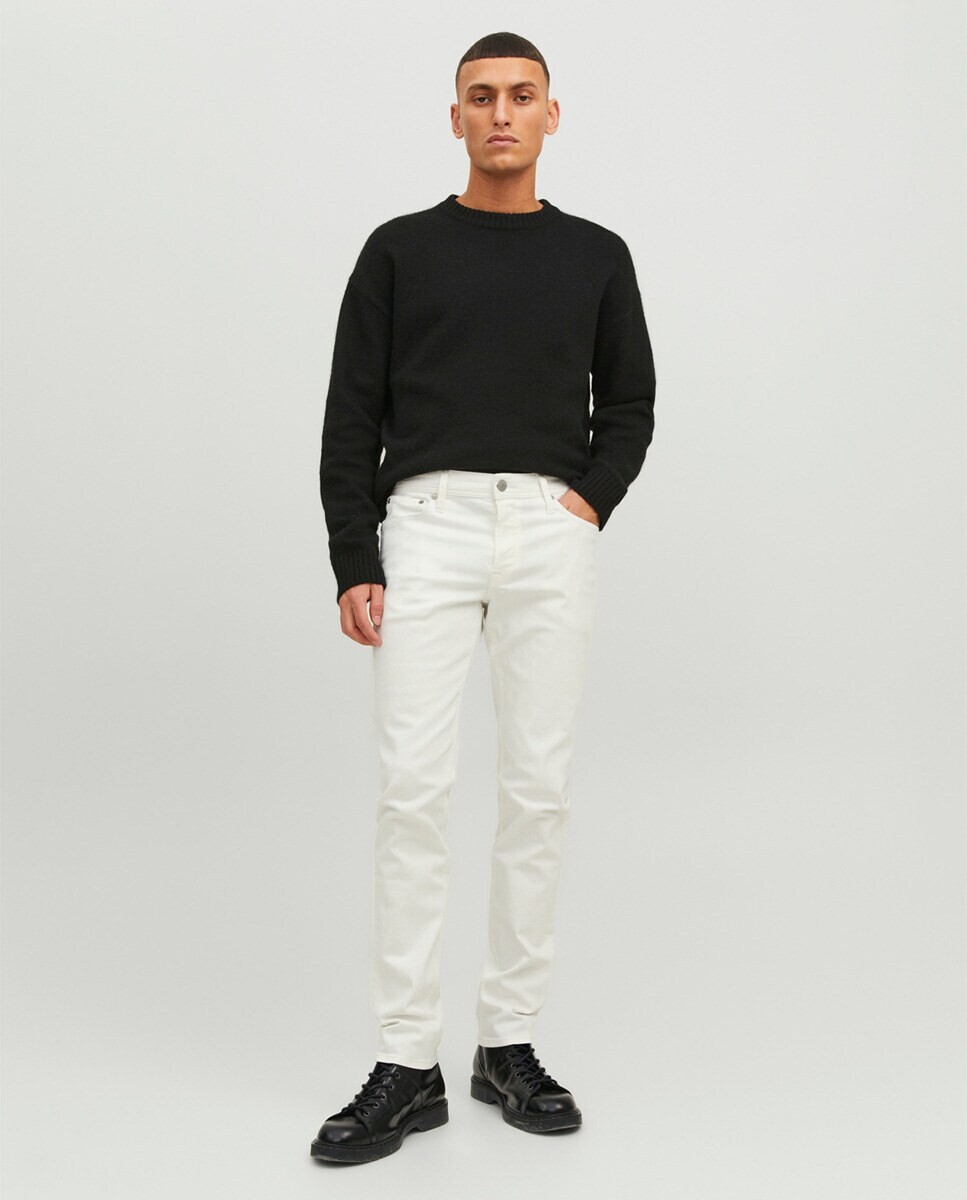 

Мужские белые узкие джинсы Glenn Jack & Jones, белый
