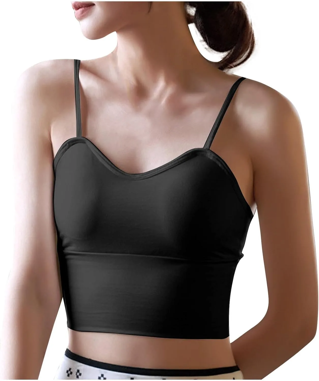 

Женский топ с встроенным бюстгальтером и тонкими бретелями Lmdudan