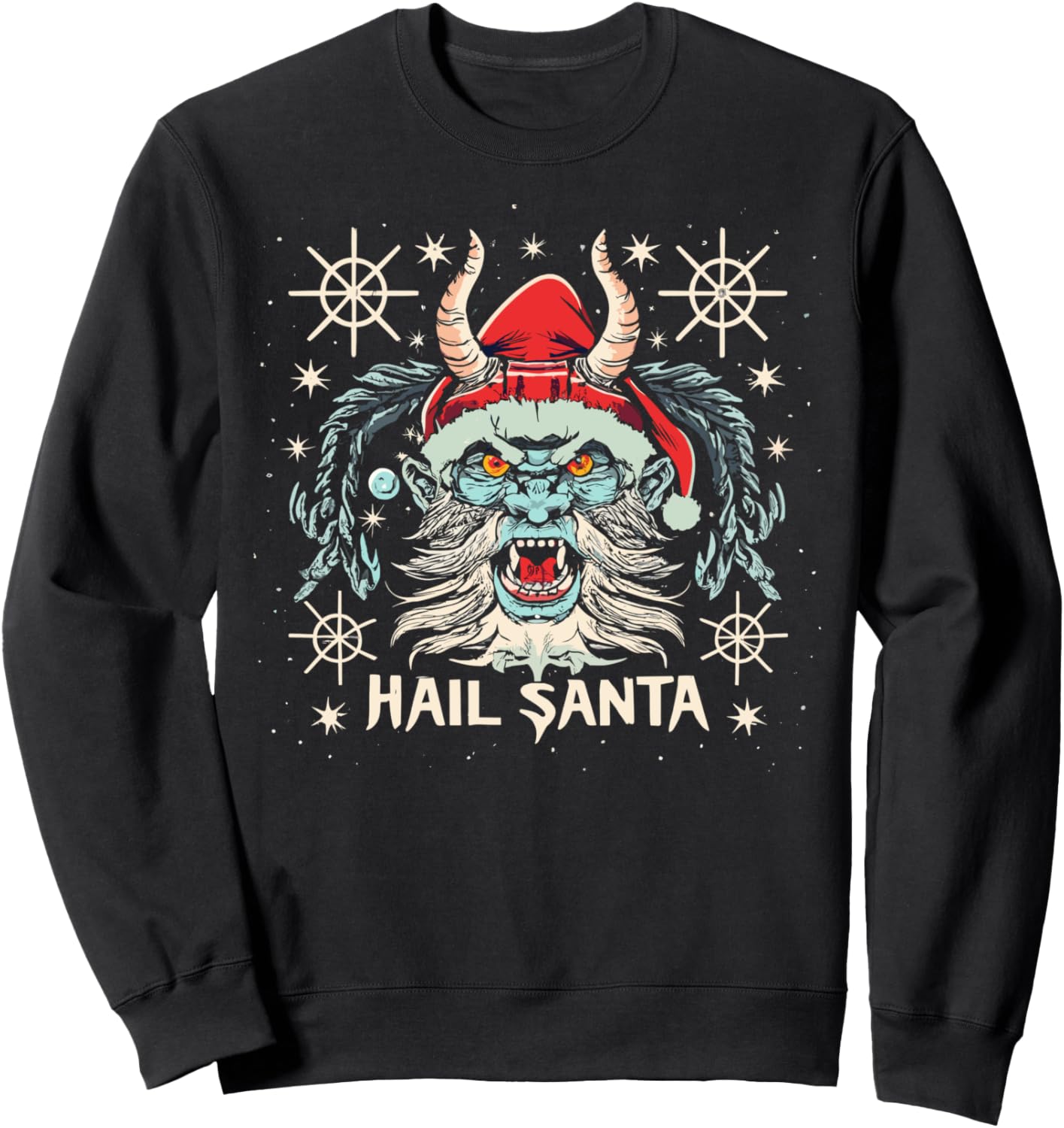

Готическая рождественская толстовка Hail Santa, черный