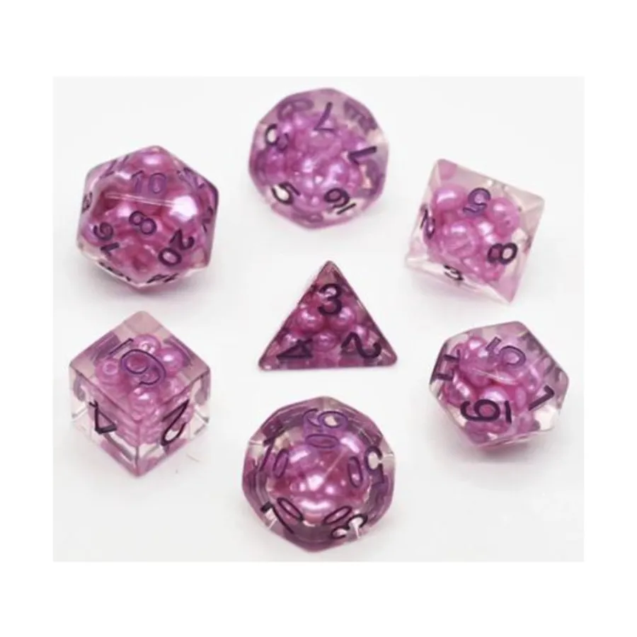 

Набор Poly — фиолетовый жемчуг с фиолетовым (7), Dice Sets - Resin/Acrylic - Rainbow & Multi-Colored (Foam Brain Games)