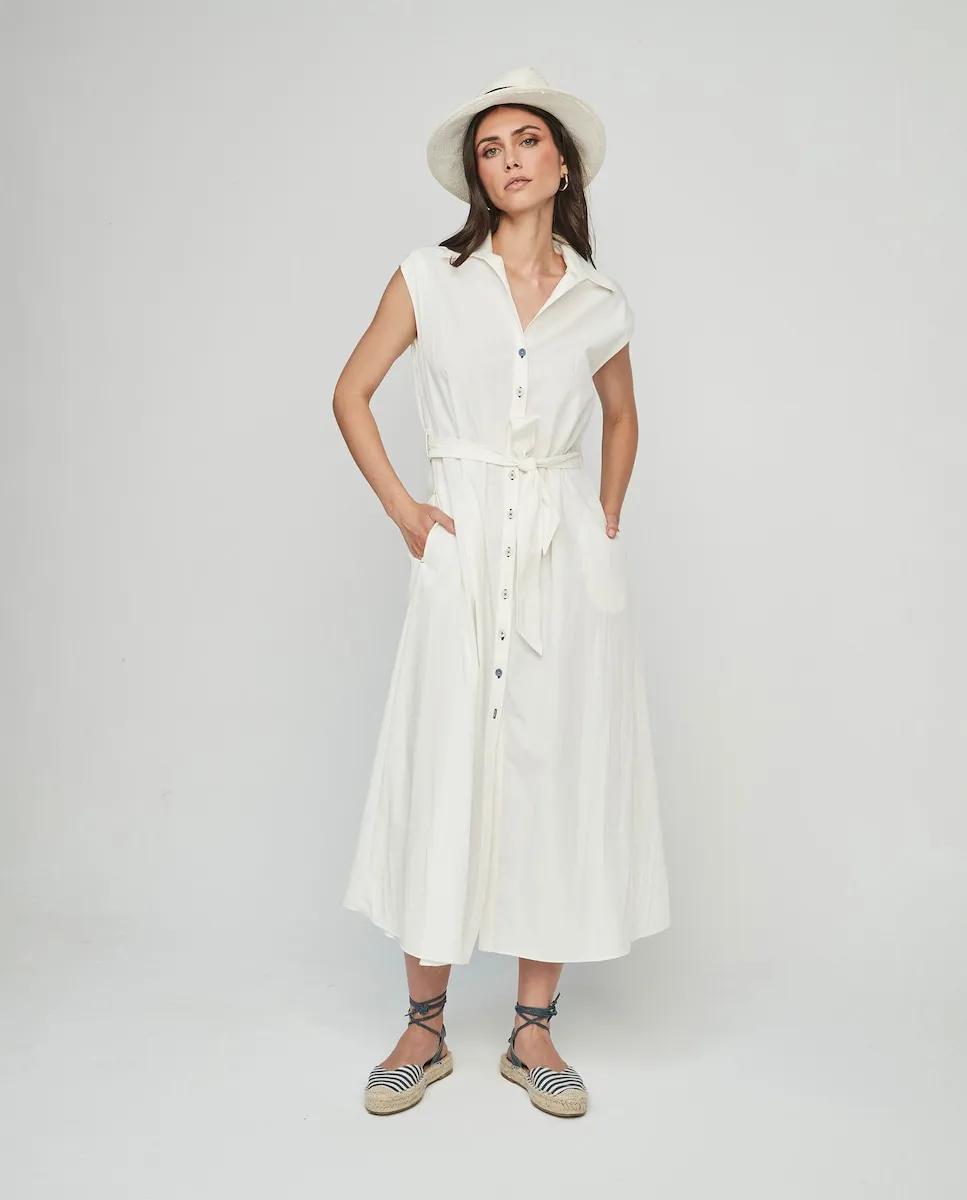 

Платье-рубашка из жатого хлопка & Me Unlimited, цвет Crudo