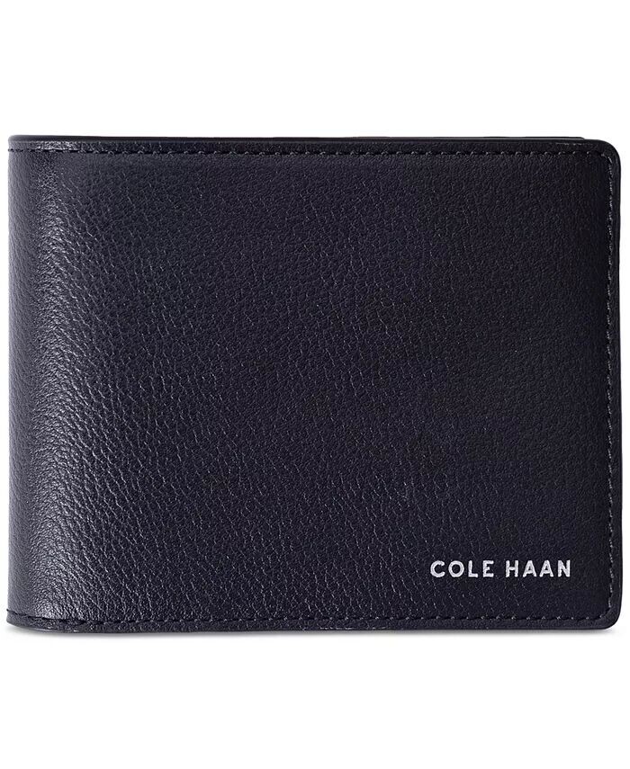 

Мужской роскошный двойной кошелек Boxshine с RFID-метками повышенной вместимости Cole Haan, черный