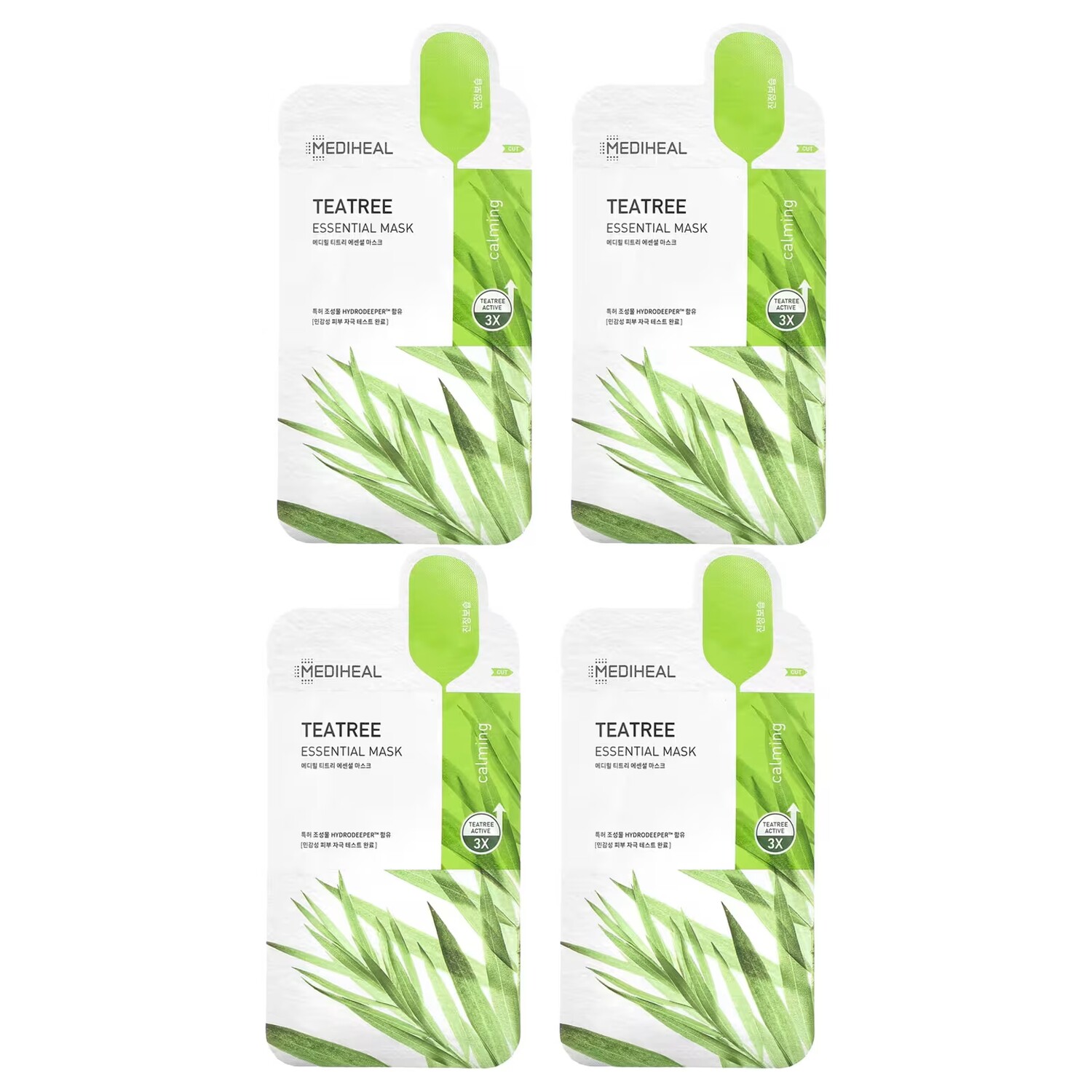 

MEDIHEAL Tea Tree Essential Beauty Mask, 4 листа по 0,81 жидкой унции (24 мл) каждый