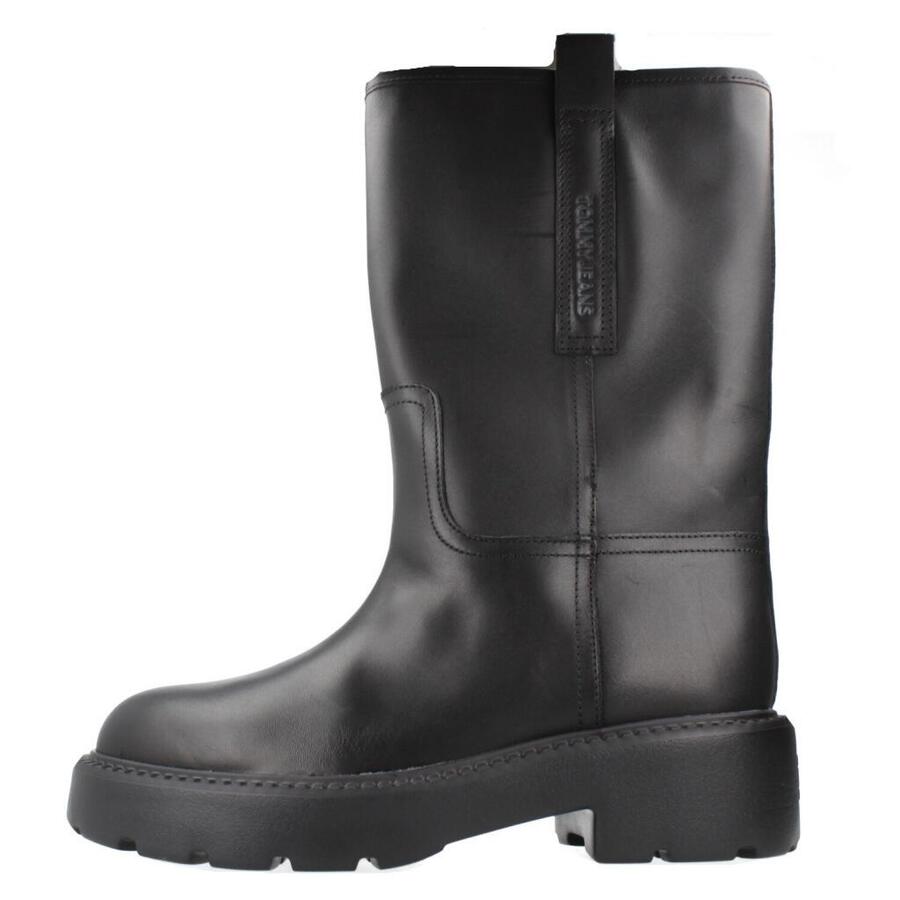 TOMMY HILFIGER Ботинки Tommy Jeans модель Tjw Leather Mid Tubular цвет чёрный — фото 2
