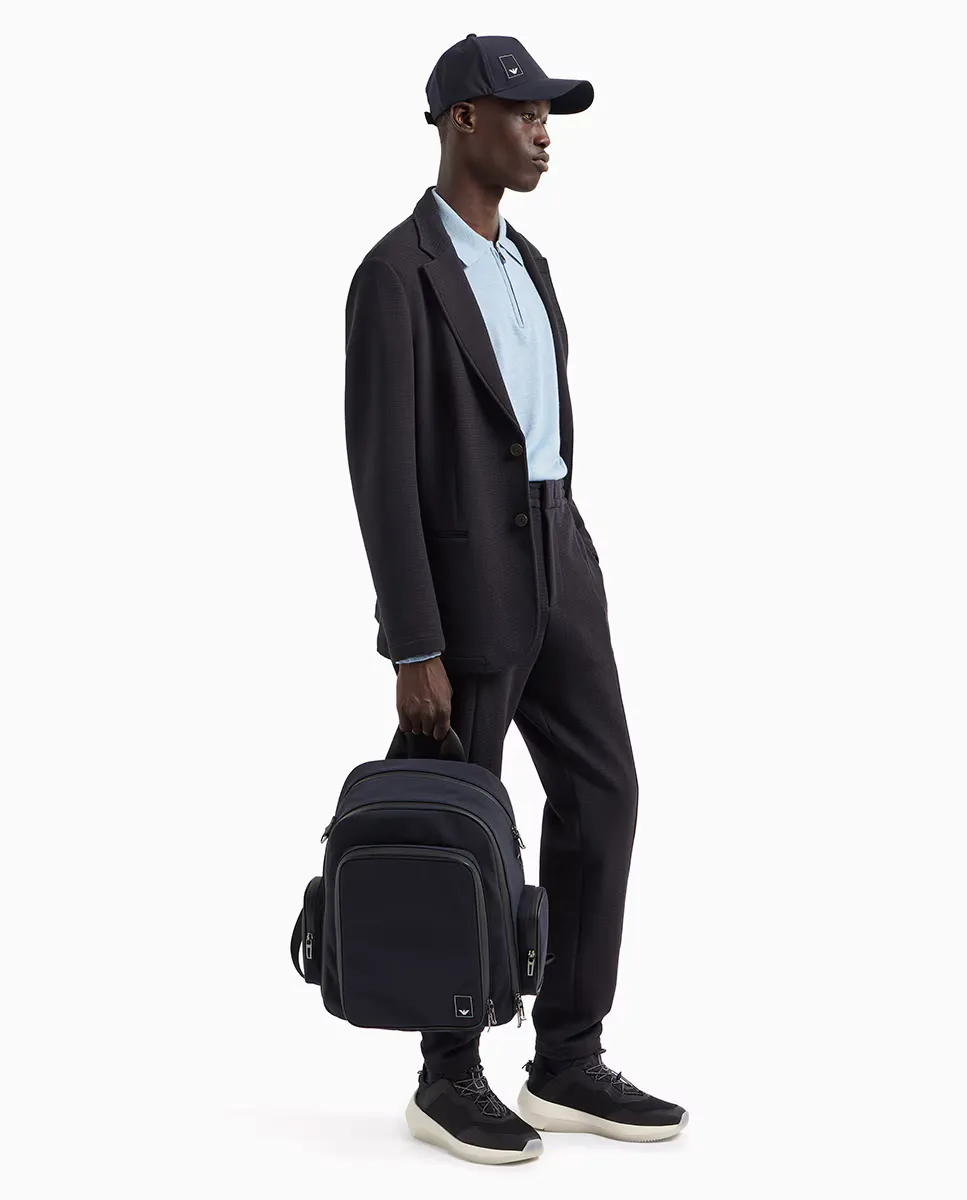 

Обычные мужские плюшевые брюки Emporio Armani, темно-синий