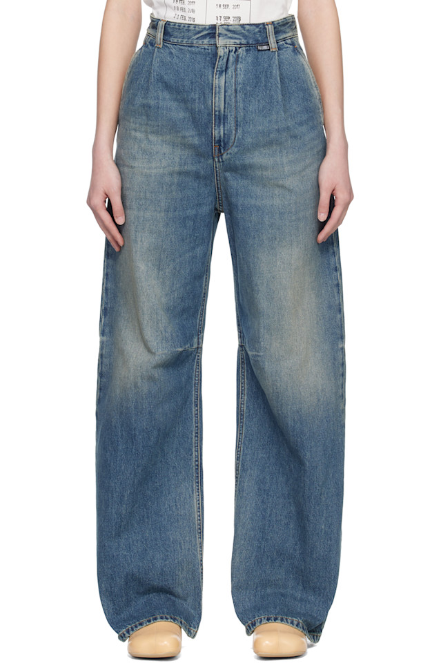 

Mm6 Maison Margiela Синие джинсы с широкими штанинами