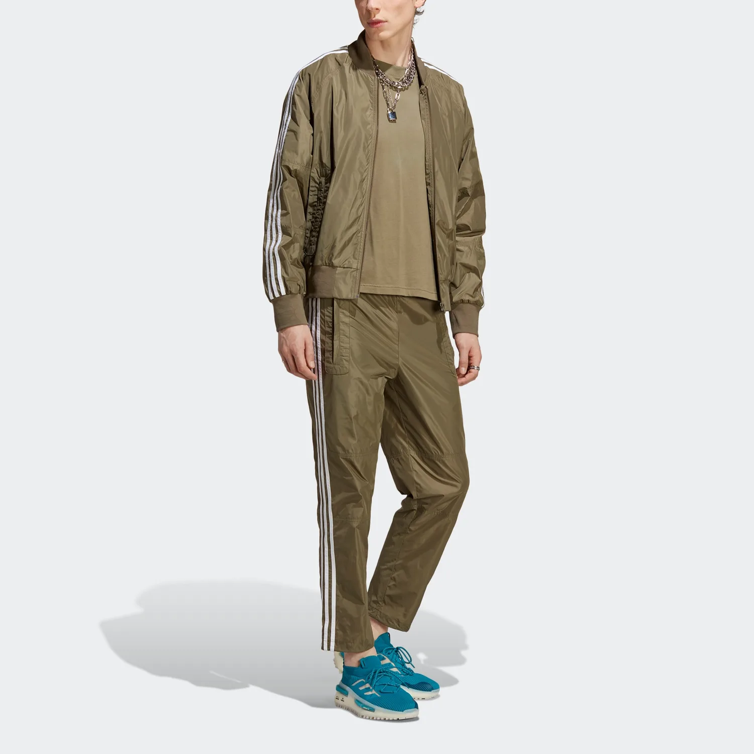 Adidas Originals Вязаные спортивные штаны мужские Strata оливковый зеленый — фото 3