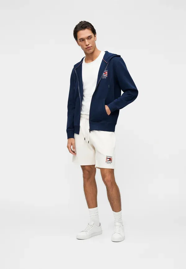Толстовка на молнии Tommy Hilfiger Rwb box flag tr full zip americana capsule zip up sweatshirt, угольно-синий — фото 2