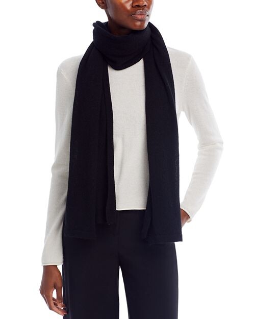 

Большой вязаный шарф C by Bloomingdale's Cashmere, цвет Black