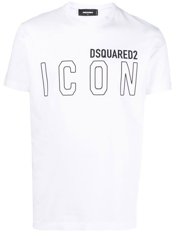 

Футболка с контуром значка Dsquared2, белый
