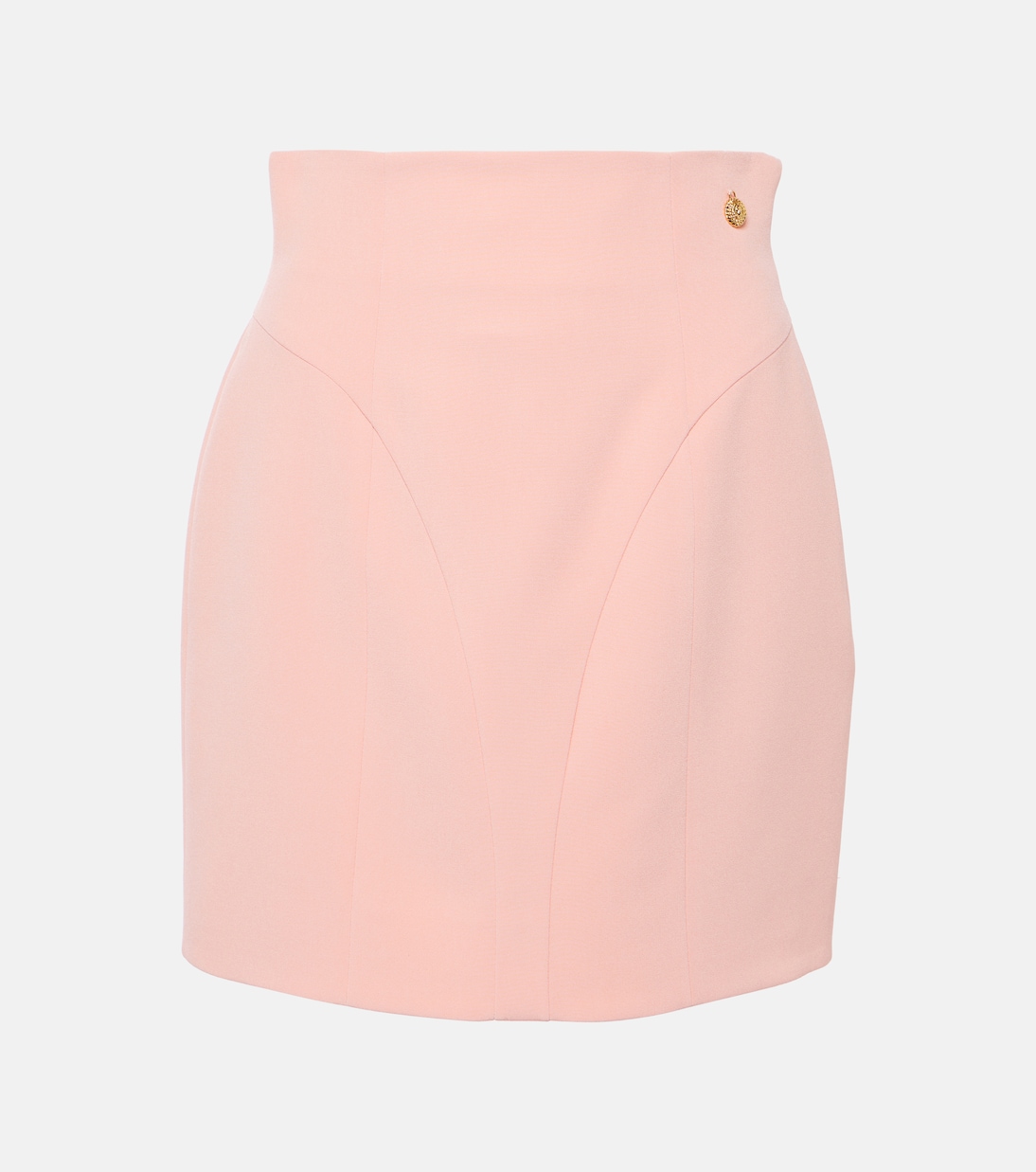 

Мини-юбка из крепа с высокой талией Balmain, Saumon