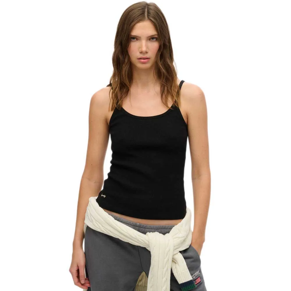 

Футболка без рукавов Superdry Athletic Essential Sccop, черный