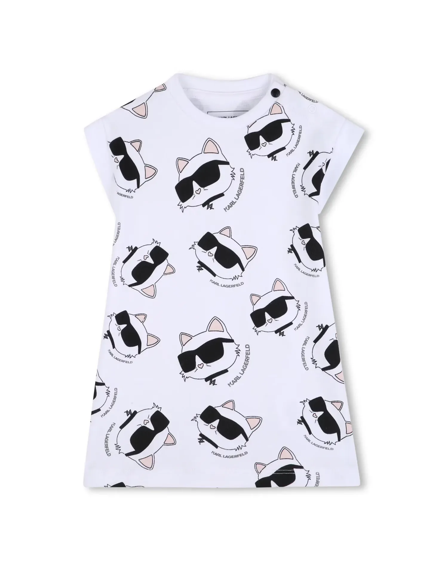 Короткос袖ный хлопковый детский комбинезон Karl Lagerfeld Kids, белый